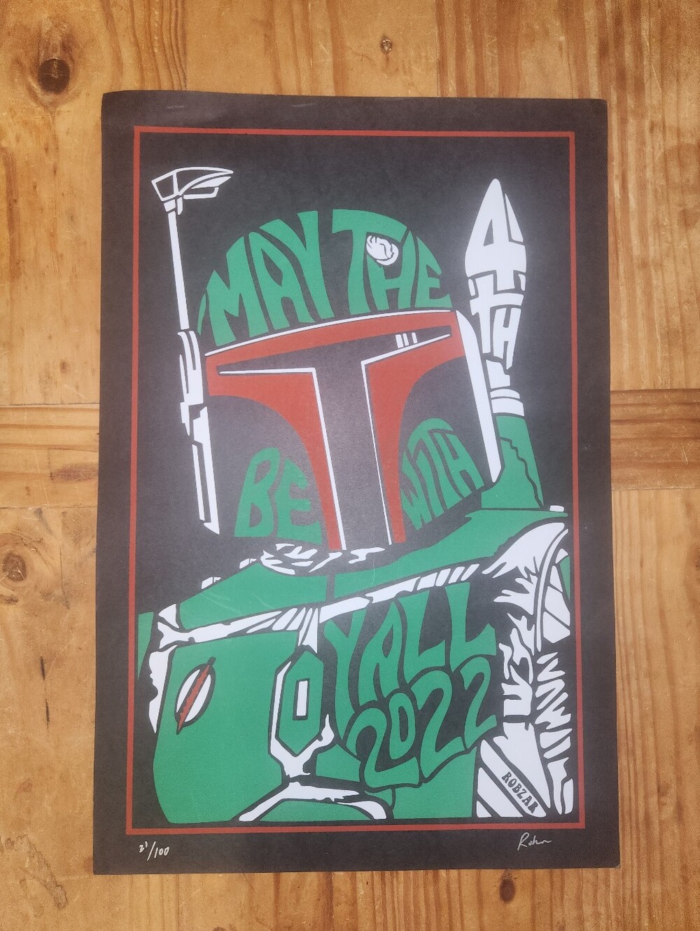 Star Wars Boba Fett Art Limited Edition Signed Print